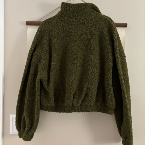 Old Navy Green teddy coat - Picture 3 of 3
